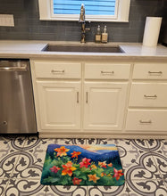Load image into Gallery viewer, Colorado Rocky Mountain Columbine in Watercolor Memory Foam Kitchen Mat