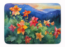 Load image into Gallery viewer, Colorado Rocky Mountain Columbine in Watercolor Memory Foam Kitchen Mat