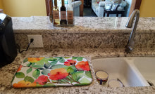 Load image into Gallery viewer, Connecticut Mountain Laurels in Watercolor Dish Drying Mat