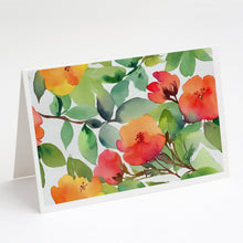 Load image into Gallery viewer, Connecticut Mountain Laurels in Watercolor Greeting Cards -  Blank Note Cards – 8-Pack of Artist-Designed Cards with Envelopes