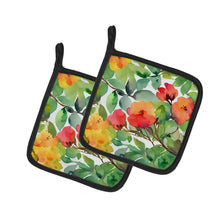 Load image into Gallery viewer, Connecticut Mountain Laurels in Watercolor Pair of Pot Holders