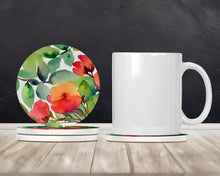 Load image into Gallery viewer, Connecticut Mountain Laurels in Watercolor Large Sandstone Coasters Pack of 4