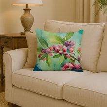 Load image into Gallery viewer, Connecticut Mountain Laurels in Watercolor Throw Pillow