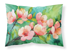 Load image into Gallery viewer, Delaware Peach Blossom in Watercolor Fabric Standard Pillowcase – Artistic Decorative Front, White Back