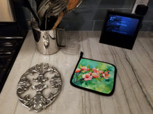 Load image into Gallery viewer, Delaware Peach Blossom in Watercolor Pair of Pot Holders