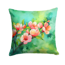 Load image into Gallery viewer, Delaware Peach Blossom in Watercolor Throw Pillow
