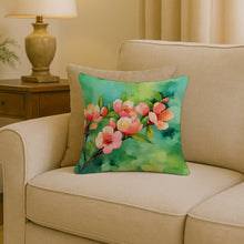 Load image into Gallery viewer, Delaware Peach Blossom in Watercolor Throw Pillow