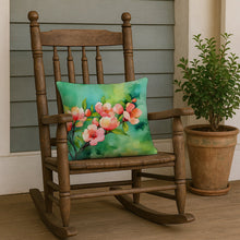 Load image into Gallery viewer, Delaware Peach Blossom in Watercolor Throw Pillow