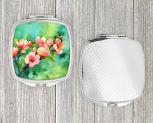 Load image into Gallery viewer, Delaware Peach Blossom in Watercolor Compact Mirror