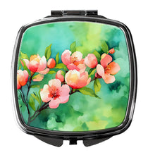 Load image into Gallery viewer, Delaware Peach Blossom in Watercolor Compact Mirror