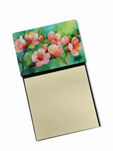 Load image into Gallery viewer, Delaware Peach Blossom in Watercolor Sticky Note Holder- Refiilable Desk Accessory Note Pad