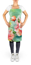 Load image into Gallery viewer, Delaware Peach Blossom in Watercolor Apron – Artist-Designed Kitchen, BBQ &amp; Craft Apron