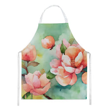 Load image into Gallery viewer, Delaware Peach Blossom in Watercolor Apron – Artist-Designed Kitchen, BBQ &amp; Craft Apron