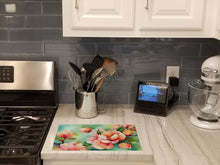 Load image into Gallery viewer, Delaware Peach Blossom in Watercolor Glass Cutting Boards – Durable, Decorative Kitchen Art Large