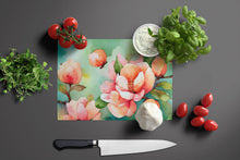Load image into Gallery viewer, Delaware Peach Blossom in Watercolor Glass Cutting Boards – Durable, Decorative Kitchen Art Large