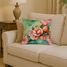 Load image into Gallery viewer, Delaware Peach Blossom in Watercolor Throw Pillow