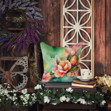 Load image into Gallery viewer, Delaware Peach Blossom in Watercolor Throw Pillow