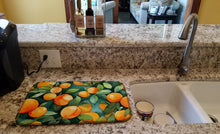 Load image into Gallery viewer, Florida Orange Blossom in Watercolor Dish Drying Mat