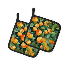 Load image into Gallery viewer, Florida Orange Blossom in Watercolor Pair of Pot Holders