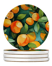 Load image into Gallery viewer, Florida Orange Blossom in Watercolor Large Sandstone Coasters Pack of 4