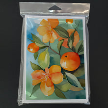 Load image into Gallery viewer, Florida Orange Blossom in Watercolor Greeting Cards -  Blank Note Cards – 8-Pack of Artist-Designed Cards with Envelopes