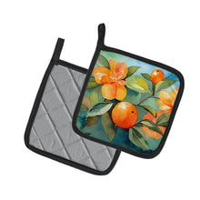 Load image into Gallery viewer, Florida Orange Blossom in Watercolor Pair of Pot Holders