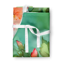 Load image into Gallery viewer, Georgia Cherokee Rose in Watercolor Apron – Artist-Designed Kitchen, BBQ &amp; Craft Apron