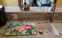 Load image into Gallery viewer, Georgia Cherokee Rose in Watercolor Dish Drying Mat