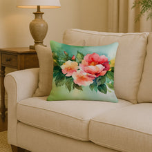 Load image into Gallery viewer, Georgia Cherokee Rose in Watercolor Throw Pillow