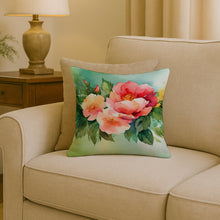 Load image into Gallery viewer, Georgia Cherokee Rose in Watercolor Throw Pillow