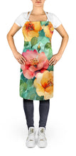 Load image into Gallery viewer, Georgia Cherokee Rose in Watercolor Apron – Artist-Designed Kitchen, BBQ &amp; Craft Apron