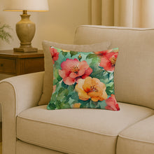 Load image into Gallery viewer, Georgia Cherokee Rose in Watercolor Throw Pillow