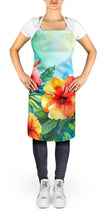 Load image into Gallery viewer, Hawaii Hawaiian Hibiscus in Watercolor Apron – Artist-Designed Kitchen, BBQ &amp; Craft Apron