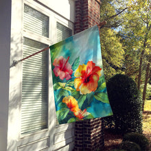 Load image into Gallery viewer, Hawaii Hawaiian Hibiscus in Watercolor House Flag