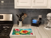 Load image into Gallery viewer, Hawaii Hawaiian Hibiscus in Watercolor Glass Cutting Boards – Durable, Decorative Kitchen Art Large