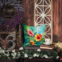 Load image into Gallery viewer, Hawaii Hawaiian Hibiscus in Watercolor Throw Pillow