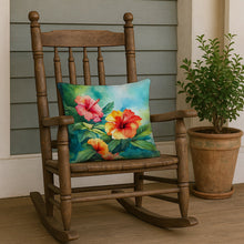 Load image into Gallery viewer, Hawaii Hawaiian Hibiscus in Watercolor Throw Pillow