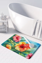 Load image into Gallery viewer, Hawaii Hawaiian Hibiscus in Watercolor Memory Foam Kitchen Mat