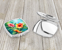 Load image into Gallery viewer, Hawaii Hawaiian Hibiscus in Watercolor Compact Mirror