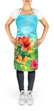 Load image into Gallery viewer, Hawaii Hawaiian Hibiscus in Watercolor Apron – Artist-Designed Kitchen, BBQ &amp; Craft Apron