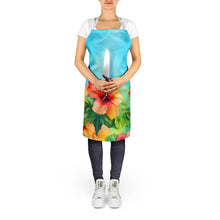 Load image into Gallery viewer, Hawaii Hawaiian Hibiscus in Watercolor Apron – Artist-Designed Kitchen, BBQ &amp; Craft Apron