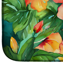 Load image into Gallery viewer, Hawaii Hawaiian Hibiscus in Watercolor Dish Drying Mat