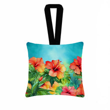 Load image into Gallery viewer, Hawaii Hawaiian Hibiscus in Watercolor Hanging Square Fabric Ornament 3.5 × 3.5