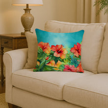 Load image into Gallery viewer, Hawaii Hawaiian Hibiscus in Watercolor Throw Pillow