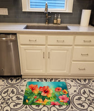 Load image into Gallery viewer, Hawaii Hawaiian Hibiscus in Watercolor Memory Foam Kitchen Mat