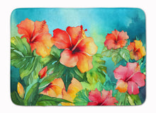Load image into Gallery viewer, Hawaii Hawaiian Hibiscus in Watercolor Memory Foam Kitchen Mat