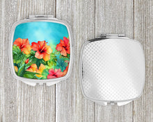 Load image into Gallery viewer, Hawaii Hawaiian Hibiscus in Watercolor Compact Mirror