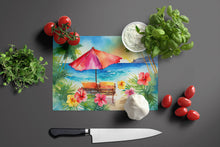 Load image into Gallery viewer, Hawaii Hawaiian Hibiscus in Watercolor Glass Cutting Boards – Durable, Decorative Kitchen Art Large