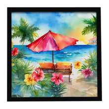Load image into Gallery viewer, Hawaii Hawaiian Hibiscus in Watercolor Framed Metal Print
