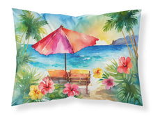 Load image into Gallery viewer, Hawaii Hawaiian Hibiscus in Watercolor Fabric Standard Pillowcase – Artistic Decorative Front, White Back